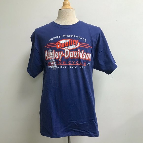 Harley Davidson Rochester New Hampshire 2011 blue live free or die t shirt L NWT